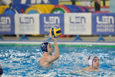 LEN Euro Kupası su topu yarı finalleri sırasında Bogdan Curciç (Rari Nantes Savona) - Pallanuoto Trieste-BPER Savona maçı Trieste, İtalya 'da Bruno Bianchi yüzme havuzunda, 01 Mart 2023 - Fotoğraf: Marco Todar
