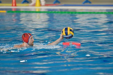 Paolo Oliva (Pallanuoto Trieste) LEN Euro Kupası su topu maçı yarı finalleri sırasında - Pallanuoto Trieste, Trieste 'deki Bruno Bianchi yüzme havuzunda BPER Savona' ya karşı - Fotoğraf: Marco Todar