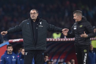 Maurizio Sarri SS Laziotalk 'ın koçu SSC Napoli ile SS Lazio arasında oynanan Serie A maçında Diego Armando Maradona Stadyumu - Fotoğraf: Agostino Gemito / LiveMedi