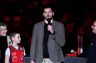 Vlado Micov, Euroleague Basketbol Şampiyonası 'nda özel bir gece EA7 Emporio ArmaniMilano, Assago Forumu' nda Olympiacos 'a karşı.