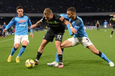 SS Lazio 'dan Ciro Immobile, SSC Napoli' den Karim Zedadka ile Diego Armando Maradona Stadyumu 'nda SSC Napoli ve SS Lazio arasında oynanan karşılaşma - Fotoğraf: Danilo Gemito / LiveMedi