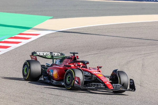 Charles Leclerc Mon Ferrari Durinformula Gulf Air Bahrain Grand Prix — Foto de Stock