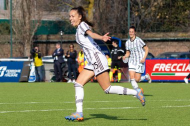 Juventus Julia Grosso İtalyan Coppa Italia Women futbol karşılaşmasında yarı final - Sesto San Giovanni 'deki Ernesto Breda Stadyumu' nda Inter Internazionale ve Juventus FC - Fotoğraf: Nicolas Morassutt