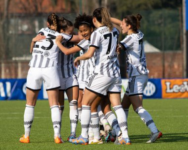 Juventus Julia Grosso İtalyan Coppa Italia Women futbol karşılaşmasında yarı final - Sesto San Giovanni 'deki Ernesto Breda Stadyumu' nda Inter Internazionale ve Juventus FC - Fotoğraf: Nicolas Morassutt
