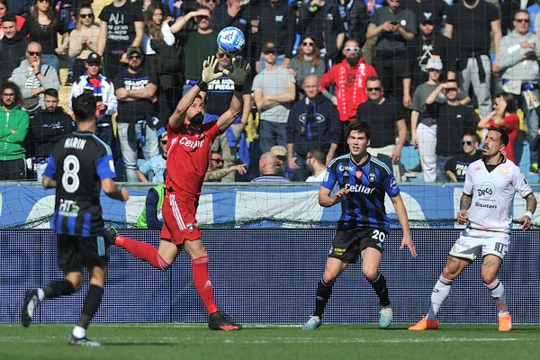 Nicolas David Andrade Pisa Saves Italian Soccer Serie Match Pisa — Stock Photo, Image