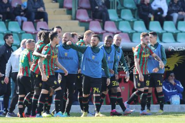 İtalya 'nın Terni kentindeki Libero Liberati Stadyumu' nda Ternana Calcio 'ya karşı Benevento Calcio maçında (Ternana) kutlama (Ternana) maçı, 5 Mart 2023 - Fotoğraf: Luca Marchett