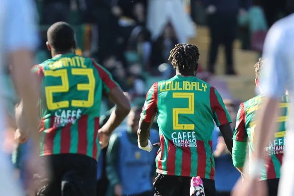 Exultação Mamadou Koulibaly Ternana Durante Partida Futebol Italiano Série Ternana — Fotografia de Stock