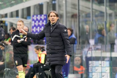 Teknik direktör Simone Inzaghi (FC Inter) İtalya 'nın Milano şehrindeki San Siro Stadyumu' nda FC Internazionale ile ABD Lecce maçında, 5 Mart 2023 - Fotoğraf: Emmanuele Mastrodonat