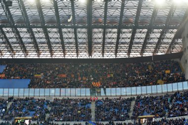 ABD Lecce Destekçileri İtalya 'nın Milano kentindeki San Siro Stadyumu' nda FC Internazionale ve ABD Lecce maçında, 5 Mart 2023 - Fotoğraf: Emmanuele Mastrodonat