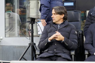 Teknik direktör Simone Inzaghi (FC Inter) İtalya 'nın Milano şehrindeki San Siro Stadyumu' nda FC Internazionale ile ABD Lecce maçında, 5 Mart 2023 - Fotoğraf: Emmanuele Mastrodonat