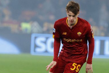 AS Roma takımından Nicola Zalewsky İtalya 'nın Roma kentindeki Olimpico stadyumunda AS Roma ve Juventus FC maçında, 5 Mart 2023 - Fotoğraf: AGN Fot