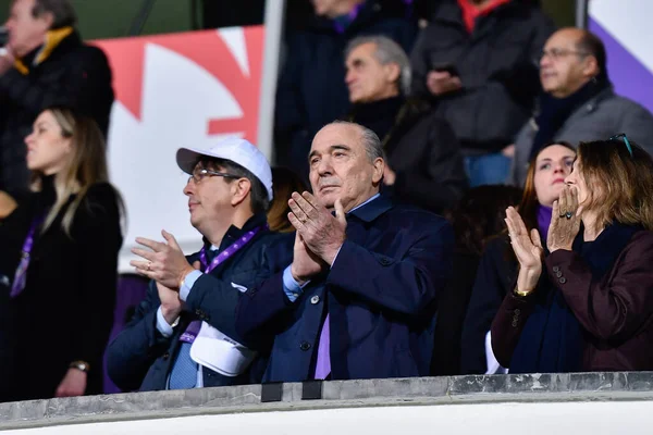 Rocco Commisso (ACF Fiorentina 'nın başkanı) İtalya' nın başkenti Floransa 'daki Artemio Franchi Stadyumu' nda ACF Fiorentina 'ya karşı AC Milan maçında, 4 Mart 2023 - Fotoğraf: Lisa Guglielm