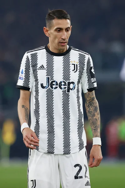 İtalyan futbol takımı Serie A 'da Juventus' lu Angel Di Maria Roma, İtalya 'daki Olimpico Stadyumu' nda AS Roma ve Juventus FC maçına çıktı.