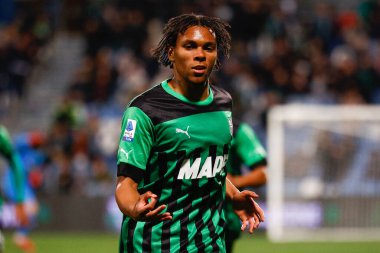 Armand Lauriente (Sassuolo) İtalya 'nın Reggio Emilia kentindeki MAPEI Stadyumu' nda oynanan Amerikan Sassuolo-ABD maçında 1-0 'lık gol attıktan sonra kutlama yapıyor.