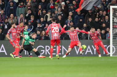 ABD 'li Davide Frattesi Sassuolo Calcio, 6 Mart 2023' te İtalya 'nın Reggio Emilia kentinde oynanan Mapei Stadyumu-Citta del Tricolore maçında ABD' li Sassuolo Calcio ile ABD Cremonese arasında oynanan maçta gol attı. - Fotoğraf: Luca Amedeo Bizzarri / LiveMedi