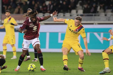 Yann Karamoh (Torino FC) İtalya futbolu Serie A maçında Torino FC - Bologna FC maçında İtalya 'nın Torin kentindeki Olimpico Grande Torino stadyumunda gol attı.