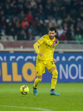İtalya Serie A sırasında Bologna Fc takımından Roberto Soriano, Torino Fc ve Bologna Fc arasında oynanan futbol maçı, 06 Mart 2023 tarihinde İtalya 'nın Torin kentinde bulunan Olimpico Grande Torino Stadyumu' nda oynandı. Fotoğraf: Ndrerim Kaceli - Fotoğraf: Nderim Kaceli / LiveMedi