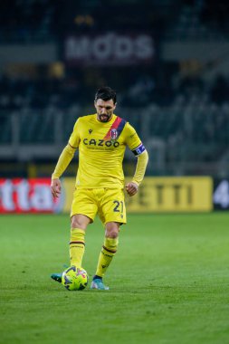 İtalya Serie A sırasında Bologna Fc takımından Roberto Soriano, Torino Fc ve Bologna Fc arasında oynanan futbol maçı, 06 Mart 2023 tarihinde İtalya 'nın Torin kentinde bulunan Olimpico Grande Torino Stadyumu' nda oynandı. Fotoğraf: Ndrerim Kaceli - Fotoğraf: Nderim Kaceli / LiveMedi