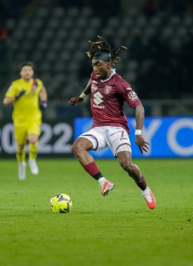 Torino FC takımından Yann Karamoh İtalya Serie A 'da Torino Fc ve Bologna Fc arasında oynanan futbol maçı sırasında, 06 Mart 2023 tarihinde İtalya' nın Torin kentinde bulunan Olimpico Grande Torino Stadyumu 'nda oynanmıştır. Fotoğraf: Ndrerim Kaceli - Fotoğraf: Nderim Kaceli / LiveMedi