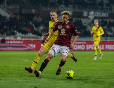 Torino FC takımından Mergim Vojvoda İtalya Serie A, Torino Fc ve Bologna Fc arasındaki futbol maçı, 06 Mart 2023 tarihinde İtalya 'nın Torin kentinde bulunan Olimpico Grande Torino Stadyumu' nda oynandı. Fotoğraf: Ndrerim Kaceli - Fotoğraf: Nderim Kaceli / LiveMedi