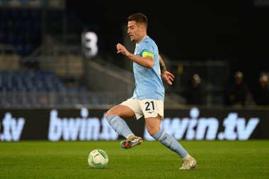 Sergej Milinkoviç-Saviç (SS Lazio) UEFA Konferans Ligi 2022 / 2023 futbol karşılaşmasında SS Lazio ile AZ Alkmaar arasında 06 Mart 2023 'te Roma Olimpiyat Stadyumu' nda oynanan karşılaşmada. - Fotoğraf: Fabrizio Corradetti / LiveMedi