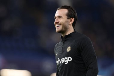 Chelsea FC 'den Ben Chilwell, UEFA Şampiyonlar Ligi' nde Chelsea FC, Borussia Dortmund 'a karşı Londra' daki Stamford Köprüsü 'nde oynanan maçta gülümsedi.