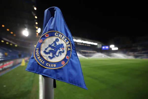 Általános Nézet Stadionban Alatt Uefa Bajnokok Ligája Labdarúgó Mérkőzés Chelsea — Stock Fotó