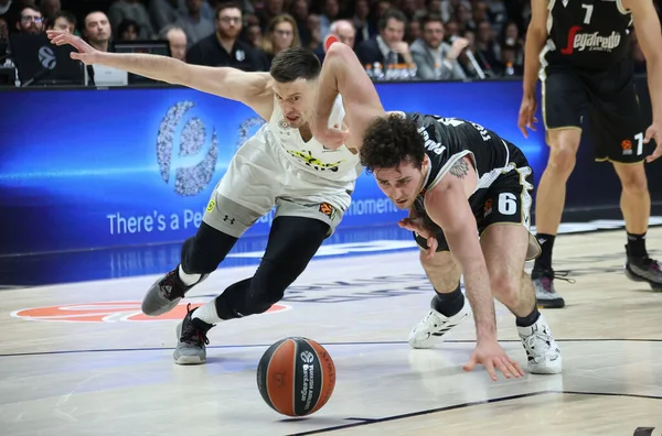 Durante Partido Del Campeonato Baloncesto Euroliga Segafredo Virtus Bologna Partizan — Foto de Stock