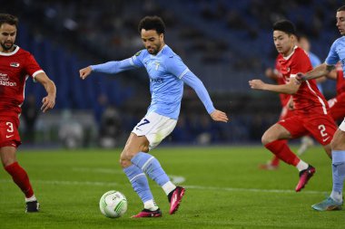 S.S. LAZIO takımından Felipe Anderson, 7 Mart 2023 'te Roma' daki Stadio Olimpico 'da S.S. Lazio ve AZ Alkmaar arasında oynanan UEFA Avrupa Konferans Ligi' nin 16. - Fotoğraf: Domenico Cippitelli / LiveMedi