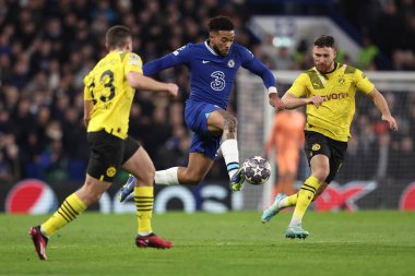 Chelsea FC 'den Reece James UEFA Şampiyonlar Ligi' nin Chelsea FC - Borussia Dortmund maçı sırasında Londra 'daki Stamford Köprüsü' nde, 07 Mart 2023 - Fotoğraf: Francesco Scaccianoc