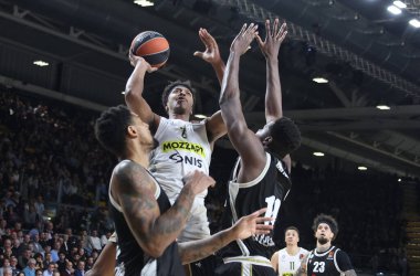Zach Leday (Partizan Mozzart Bet Belgrad) Euroleague basketbol şampiyonası maçında Segafredo Virtus Bologna 'ya karşı. Partizan Mozzart Bet Belgrad - Bologna, İtalya, 07 Mart 2023, Segafredo Arena - Kredi: Michele Nucci / LiveMedi