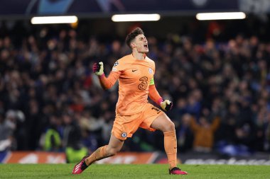 Chelsea FC 'den Arrizabalaga, UEFA Şampiyonlar Ligi Chelsea FC - Borussia Dortmund maçını Londra' daki Stamford Köprüsü 'nde, 07 Mart 2023 - Fotoğraf: Francesco Scaccianoc