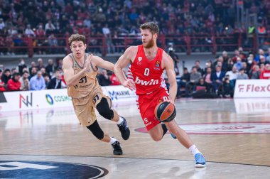 Olympiacos Pire 'den 0 THOMAS WALKUP Euroleague, Round 27, Olympiacos Pire ve FC Barcelona arasında 7 Mart 2023 tarihinde Atina, Yunanistan' da oynanan karşılaşma. - Fotoğraf: Stefanos Kyriazis / LiveMedi