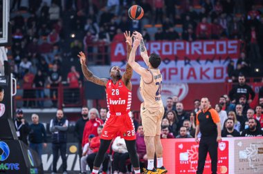 Euroleague 'de FC Barcelona' dan 20 NICOLAS LAPROVITTOLA, 27. Raunt, Olympiacos Pire ve FC Barcelona arasında 7 Mart 2023 'te Atina, Yunanistan' da oynanan karşılaşma. - Fotoğraf: Stefanos Kyriazis / LiveMedi