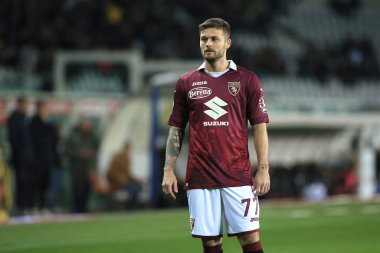 İtalya futbolu sırasındaki Karol Linetty (Torino FC) - Torino FC - Bologna FC maçı Torino Grande Torino Stadyumu 'nda, Mart 06, 2023 - Fotoğraf: Claudio Benedett