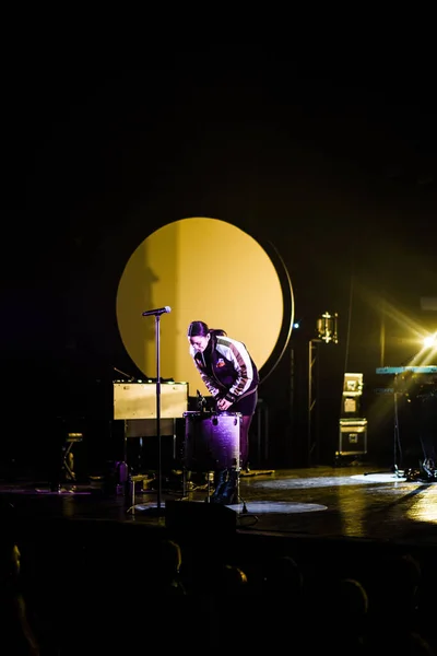 Francesca Michielin Śpiewa Scenie Podczas Włoskiej Wokalistki Music Concert Francesca — Zdjęcie stockowe