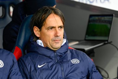Simone Inzaghi FC 'nin İtalya futbol takımı Serie A maçındaki FC Internazionale baş antrenörü Bologna FC - FC Internazionale, Bologna, İtalya' daki Renato Dall 'Ara stadyumunda, 26 Şubat 2023 - Fotoğraf: Alessio Marin