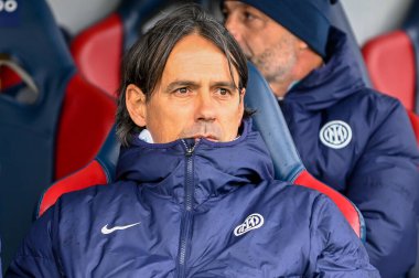 Simone Inzaghi FC Internazionale teknik direktörü İtalya futbol takımı Serie A maçında Bologna FC - FC Internazionale Renato Dall 'Ara stadyumunda, 26 Şubat 2023 - Fotoğraf: Alessio Marin