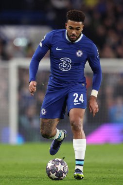 Chelsea FC 'den Reece James UEFA Şampiyonlar Ligi' nin Chelsea FC - Borussia Dortmund maçı sırasında Londra 'daki Stamford Köprüsü' nde, 07 Mart 2023 - Fotoğraf: Francesco Scaccianoc