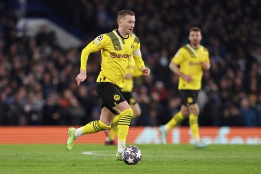 Borussia Dortmund takımından Marco Reus, UEFA Şampiyonlar Ligi Chelsea FC 'nin Borussia Dortmund' a karşı Londra 'daki Stamford Köprüsü' nde oynadığı maçta, 07 Mart 2023 - Fotoğraf: Francesco Scaccianoc