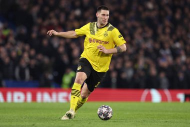 Borussia Dortmund takımından Niklas Sule, UEFA Şampiyonlar Ligi Chelsea FC - Borussia Dortmund maçı sırasında Londra 'daki Stamford Köprüsü' nde, 07 Mart 2023 - Fotoğraf: Francesco Scaccianoc