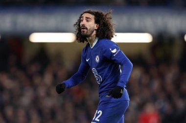 Chelsea FC 'den Marc Cucurella, UEFA Şampiyonlar Ligi Chelsea FC' nin Borussia Dortmund 'a karşı Londra' daki Stamford Köprüsü 'nde oynadığı maçta tepki gösterdi, 07 Mart 2023 - Fotoğraf: Francesco Scaccianoc