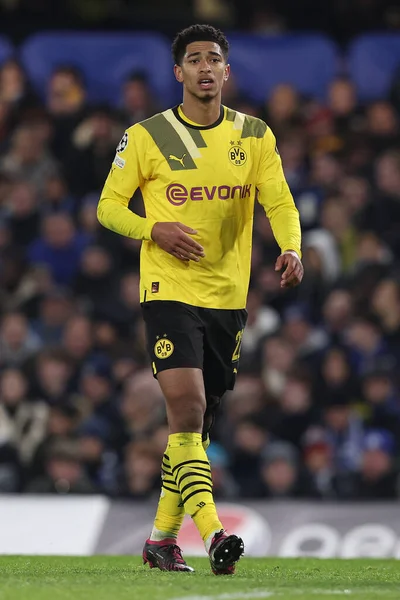 Jude Bellingham Borussia Dortmund Mira Durante Partido Fútbol Uefa Champions — Foto de Stock