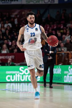 Christian Burns (Germani Brescia) basketbol şampiyonası sırasında Umana Reyer Venezia, Germani Basket Brescia 'ya karşı Venedik, İtalya' daki Palasport Taliercio 'da, 08 Mart 2023 - Fotoğraf: Mattia Radon