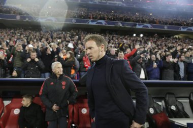 Julian Nagelsmann Uefa Şampiyonlar Ligi sırasında Fc Bayern Münih teknik direktörü, Fc Bayern Münih ile Paris Saint-Germain arasında 08 Mart 2023 tarihinde Allianz Arena, Münih, Almanya Fotoğraf Ndrerim Kaceli - Fotoğraf: Nderim Kaceli / LiveMedi