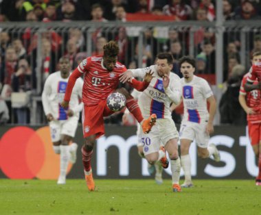 Uefa Şampiyonlar Ligi sırasında Fc Bayern Münih 'ten Kingsley Koman, 08 Mart 2023' te Allianz Arena, Münih 'te Fc Bayern Münih ile Paris Saint-Germain arasında oynanan futbol maçı, Almanya Fotoğraf: Ndrerim Kaceli / LiveMedi