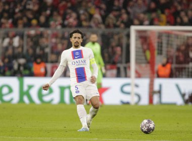 Paris Marquinhos of Paris Saint-Germain Uefa Şampiyonlar Ligi sırasında, Fc Bayern Münih ve Paris Saint-Germain arasında 08 Mart 2023 tarihinde Allianz Arena, Münih, Almanya Fotoğraf Ndrerim Kaceli - Fotoğraf: Nderim Kaceli / LiveMedi