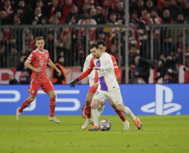 Uefa Şampiyonlar Ligi sırasında Fc Paris Saint-Germain 'den Lionel Messi, Fc Bayern Münih ve Paris Saint-Germain arasında 08 Mart 2023 tarihinde Allianz Arena, Münih, Almanya Fotoğraf: Ndrerim Kaceli - Fotoğraf: Nderim Kaceli / LiveMedi