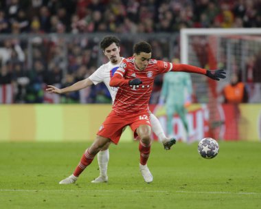 Fc Bayern Münih 'ten Jamal Musiala Uefa Şampiyonlar Ligi sırasında, Fc Bayern Münih ile Paris Saint-Germain arasında 08 Mart 2023 tarihinde Allianz Arena, Münih, Almanya Fotoğraf: Ndrerim Kaceli / LiveMedi