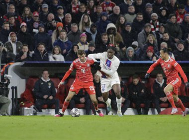 Uefa Şampiyonlar Ligi sırasında Fc Bayern Münih 'ten Thomas Muller, 08 Mart 2023' te Allianz Arena, Münih 'te Fc Bayern Münih ile Paris Saint-Germain arasında oynanan futbol maçı, Almanya Fotoğraf: Ndrerim Kaceli / LiveMedi